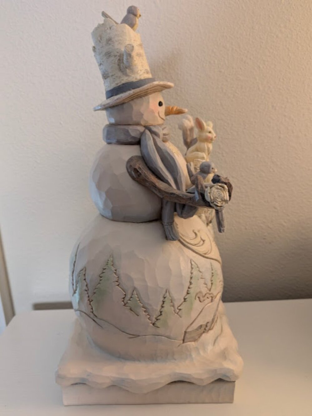 LARGE Jim Shore winter woodland 19” Snowman, beautiful condition, indoor/outdoor - Picture 7 of 10